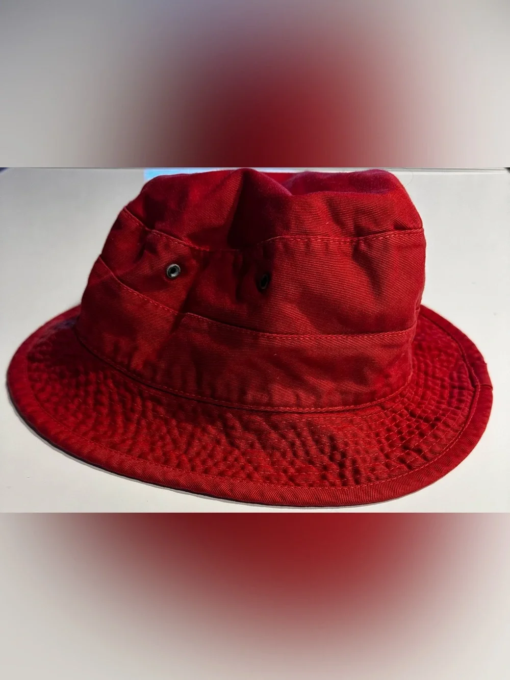 Polo Ralph Lauren Bucket Hat Red XLarge Cotton Pony Logo Outdoors Classic Casual